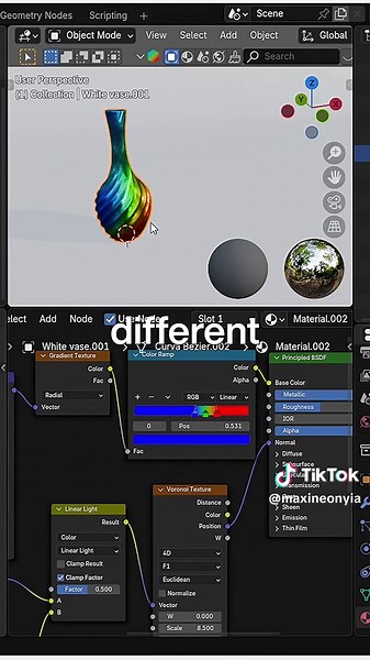 Make a gradient texture in blender Part 5 of Blender made simple Would you be trying this? . . #blendertutorial #3dmodelling #3dmodeler #artistmotivation #artistsupport #blendercommunity #3dart #3dartist #3darts #blender3dart #blender3dartist #3danimation #gradient #graduenttexture #blendermadesimple #lawstudentlife #blender3d #texture #b3d