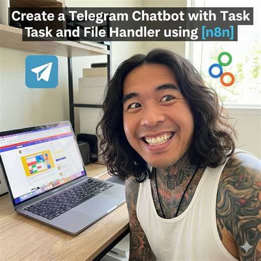 Telegram Chatbot AI Agent with Task and File Handler using n8n