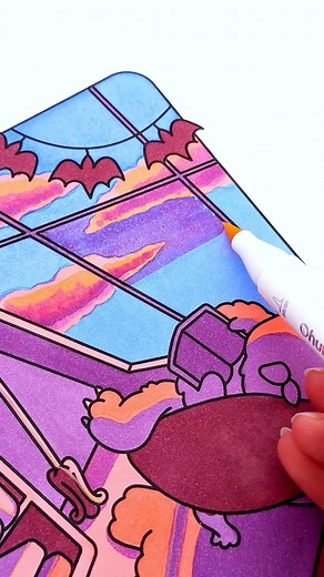 158K views · 3K reactions | How to Color Lofi Golden Hour Lighting (satisfying asmr coloring tutorial) (colors used below) Coloring Book: Spooky Comfy What I Used: Ohuhu Markers Colors Used R25 / RV300 - Tender Pink V08 / V050 - Light Violet R57 / R280 - Rose Dust BV05 / B340 - Cornflower Full tutorial: View on the Anna Rose website #coloringbook #coloring #satisfying #ohuhumarkers | Anna Rose | Facebook