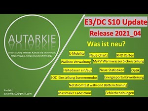 E3DC S10 Hauskraftwerk - Was bringt das neue Release "S10_2021_04"? - Autarkie - Folge 99