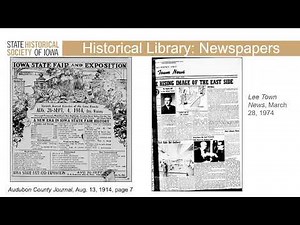 Iowa History 101: Intro to Resources at the State Historical Society of Iowa’s Research Centers