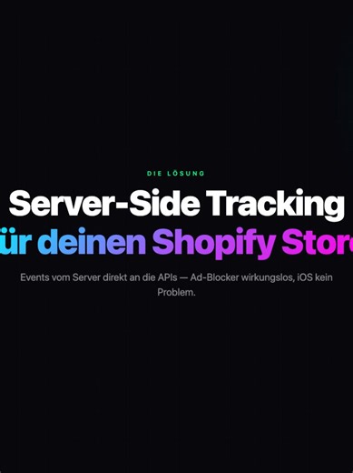 Deine Ads-Daten lügen dich an 🤯 30% deiner Conversions gehen verloren — und du merkst es nicht. Ad-Blocker, iOS 14 und Cookie-Consent killen dein Pixel. Server-Side Tracking ist die Lösung: Daten vom Server direkt an Meta, TikTok, Google & Co. Kein Browser nötig. ShopiPixel — kostenlos starten auf shopipixel.de #ServerSideTracking #Shopify #ECommerce #ConversionTracking #TikTokAds