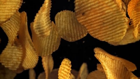 Potato Chips Fly Fall Down Filmed Stock Footage Video (100% Royalty-free) 3783862777 | Shutterstock