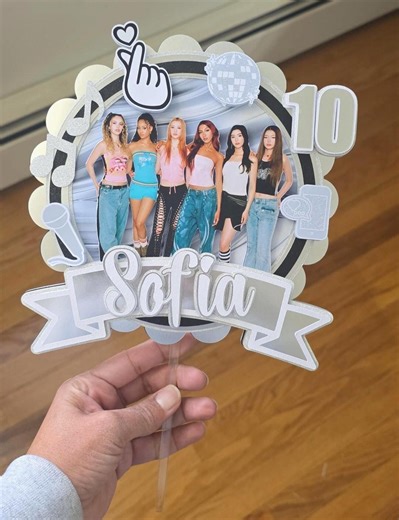 Katseye Cake Topper, Personalized K-pop Cake Topper, Custom Name and Age Birthday Decoration, Girl Group Party Cake Decor - Etsy