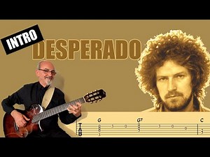 DESPERADO — Eagles guitar intro with tablature