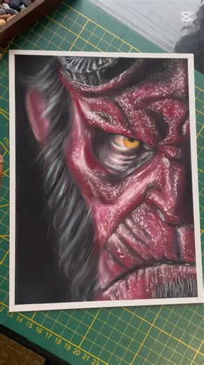 Hellboy #shorts #shortsvideo #viralshorts #pinturatiza #softpastels #art