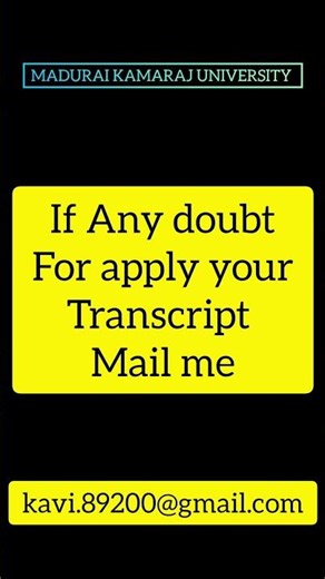 MKU | TRANSCRIPT | MK UNIVERSITY | #MKU#TRANSCRIPT#