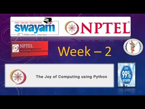 NPTEL Week-2 Assignment Solutions | Answers | Joy of Computing Using Python | IIT |WEEK-2