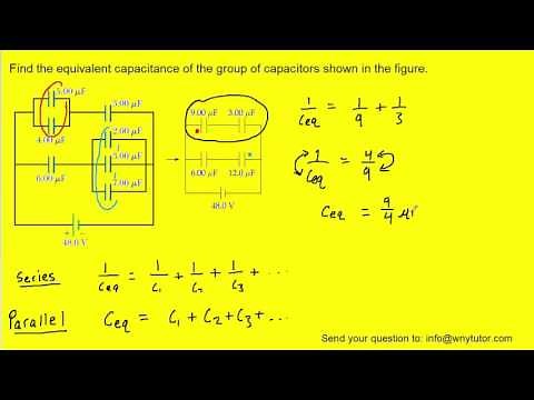 find the equivalent capacitance of the group of capacitors