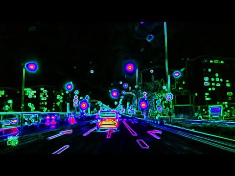 Neon Glow Drive - Futuristic City Lights at Night