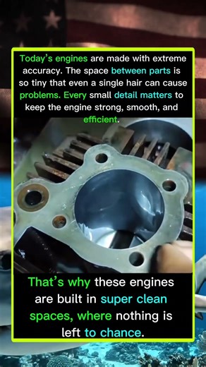 Today's engines are made with extreme accuracy The space between parts