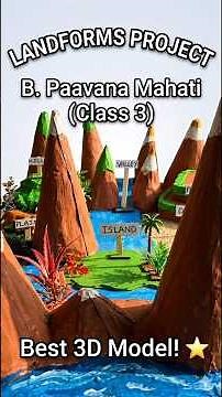 DIY 3D Earth Landforms Model – Step-by-Step Project # 3D Model of Earth Landforms # Jyothi NJ