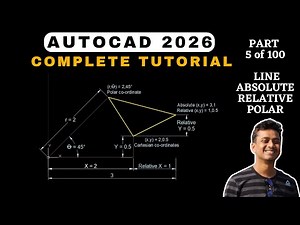 AutoCAD Complete 2D+3D Tutorial for Beginners || AutoCAD 2026 Tutorial || (5)