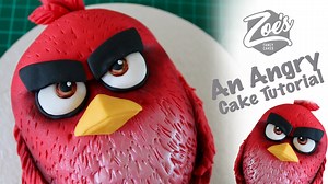 Lets start Monday with a smile, a Angry Cake smile 😉 I'm sure you can all recognise this cheery guy. I think Red was a bit upset with me for cutting away so much cake lol. Happy Caking. #red #angrybirds #gettingcreative | Zoe's Fancy Cakes