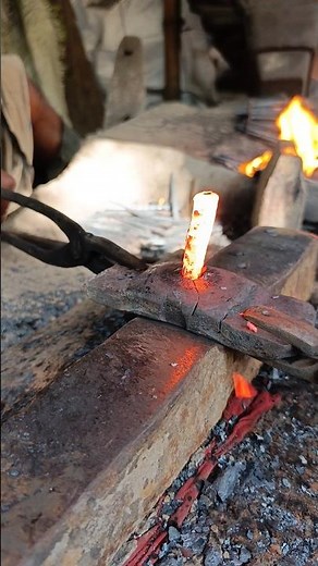 Watch how a skilled blacksmith turns old iron into a handmade nail."