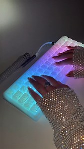 😈 😈 black or white？ @xvx__keyboard 😈 enjoy 🍷 . Here are the highlights of XVX M67 JadeStone : Add Stabilizers LED. South Face LED. Quintuple LEDs Under Spacebar. 67 XVX ICE (crystal) Switches Installed. QMK / VIA Supported. Enhanced SMD RGB LED Inner-Gasket Flex-Cut PCB . . . Is this your vibe? Getting addicted to keebs tapping sounds. Crazy obsessive satisfying keebs. #asmr #keyboardasmr #keyboard #customizedkeyboard #cutekeyboard #keyboardart#typing#assemble #typing #mechanicalkeyboard #ke