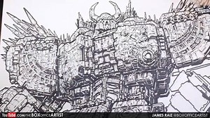 The full colored version can be seen right now on my YouTube Channel: http://www.youtube.com/theboxofficeartist TRANSFORMERS TUESDAYS!: The Most Detailed Drawing Ever (I Think) of UNICRON! Artwork by James Raiz This piece is 25inx17in Ink on - Strathmore Bristol Board - roughly around 20 hours of work Every tuesday I will upload a Transfromer or a Mech Video - hope you all like it! | The Box Office Artist