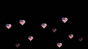 Download National flag of malaysia, heart shape flag appear loop animation, malaysia flag on transparent background, alpha channel 4k footage for free