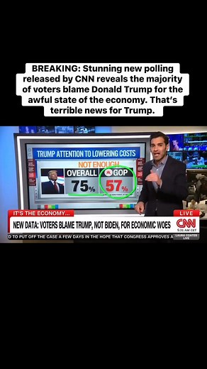 BREAKING: Stunning new polling released by CNN reveals the majority of voters blame Donald Trump for the awful state of the economy. That’s terrible news for Trump. | Democratic Wins Media