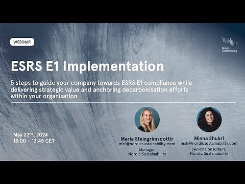 ESRS E1 Implementation Webinar