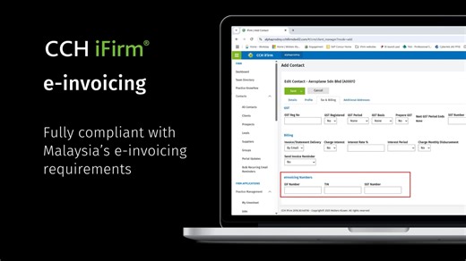 CCH iFirm E-invoicing