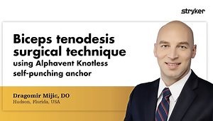 Biceps Tenodesis Technique with a Self-Punching Knotless Anchor