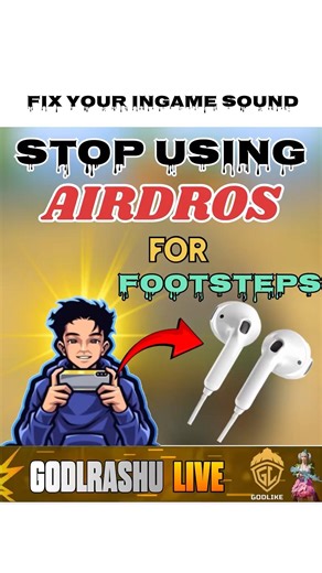@GodLRashuLive HOW TO STOP USING AIRDROPS FOR FOOTSTEPS😱@LoLzZzGaming @GodLikeEsportss #bgmi