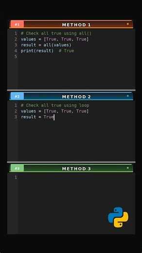 Check if All Elements are True via 3 Methods #boolean
