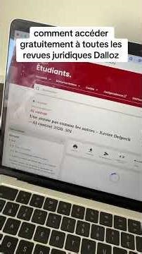 comment accéder gratuitement à toutes les revues juridiques Dalloz #l1droit #l2droit #droit