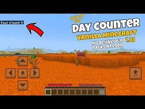 How To Get DAY COUNTER in Minecraft 1.21 Bedrock Edition (no packs needed full vanilla)