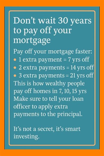 9.7K views · 11K reactions | There are ways to pay your mortgage off early. To pay off your mortgage early, you can make extra payments, either as a one-time lump sum or by increasing your monthly payments or making biweekly payments. #mortgage #payingmortgageoffearly #moneytips | Linda Bell | Facebook