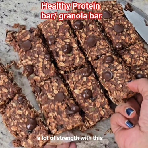 Healthy Protein bar /granola bar with homemade nut butter & peanut skins/ healthy snacks for kids