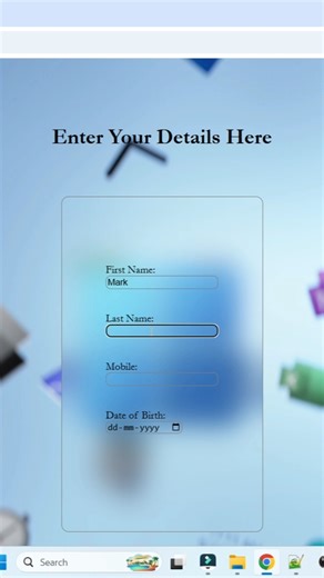 how to create stylish form in html using css #html #css #coding