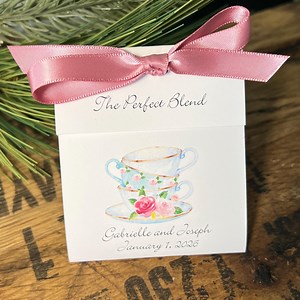 Bridal Shower Favors | Tea Favors for Wedding Shower | Tea Party Tea Bag Shower Favors Personalized | Stacked - Etsy