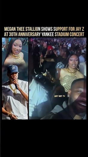 Megan Thee Stallion Makes Appearance at Jay Z's Yankee Stadium Show.