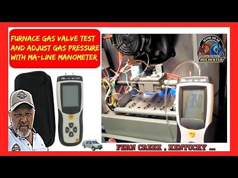 Furnace Gas Valve Test and Adjust Gas Pressure with MA-Line Manometer