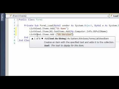 How To Use ListView In Visual Basic 2010