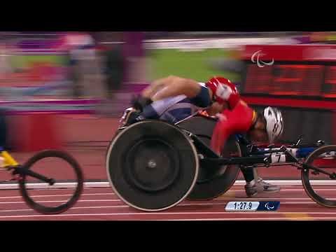 David Weir victory - Men's 800m - T54 Final - London 2012 Paralympic Games