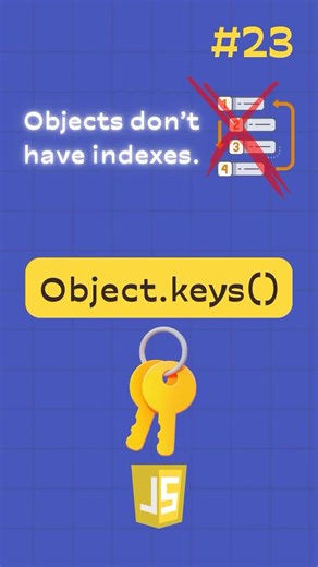 JavaScript Object.keys() Explained in 30 Seconds | Day 23 #javascript #codingshorts #programming