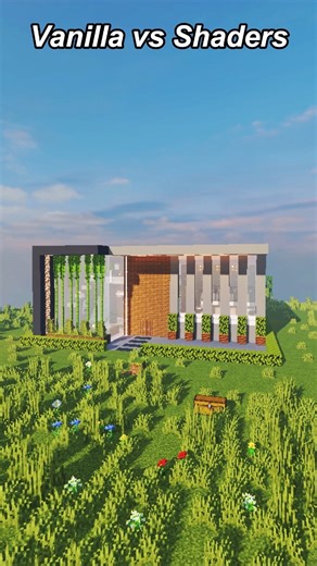 Minecraft VS Shaders #shorts #minecraft #minecraftbuilding