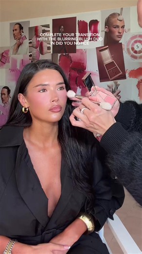 The perfect peachy blur 🧡 @alexisbraunn wears our new Transition Blush in Did You Notice with Major Headlines Blush Duo in She’s Seductive and She’s That Girl 💕