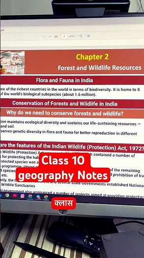 Class 10 geography chapter 2 forest and wildlife resources | social science notes 📝