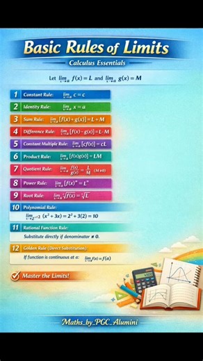 Basic Rules Of Limits #maths_students #education #formulasformaths #maths