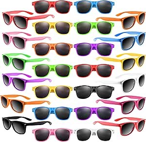 FEPITO 100 Pack Sunglasses Party Favors Bulk for Beach Birthday Party Pool Wedding Party Supplies, 10 Colors