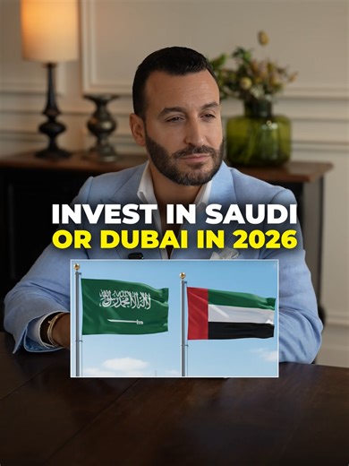 Dubai = safer 💼 Saudi = wilder 🏜️ #DubaiRealEstate #SaudiVision #Invest2026 #saudi