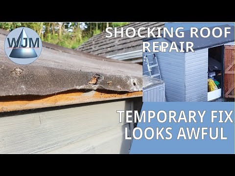 EASY ROOF REPAIR ON DAMAGED SHED ROOF – QUICK FIX TO LOOSE FELT