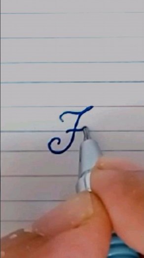 How to write in cursive Capital letter F |Cursive Writing for beginner |Cursive handwriting practice