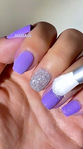 7.9K views · 89 reactions | Lovely spring Purple Plush 﫟 feeling amazing on both simple color set or any shade dazzling super shine ombré ✨‍♀️ it time to get your vibrant color again #dippowdernails #springnails #glitternails #ombrenails #newnails | Nagaia Nail | Facebook