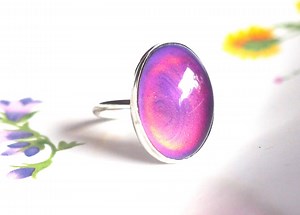 Mood Ring in Sterling Silver, Color Changing Ring - Etsy