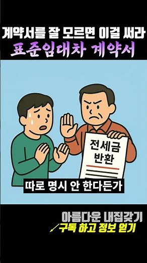 계약서를 잘 모르고 어렵다면 ｢표준임대차 계약서｣